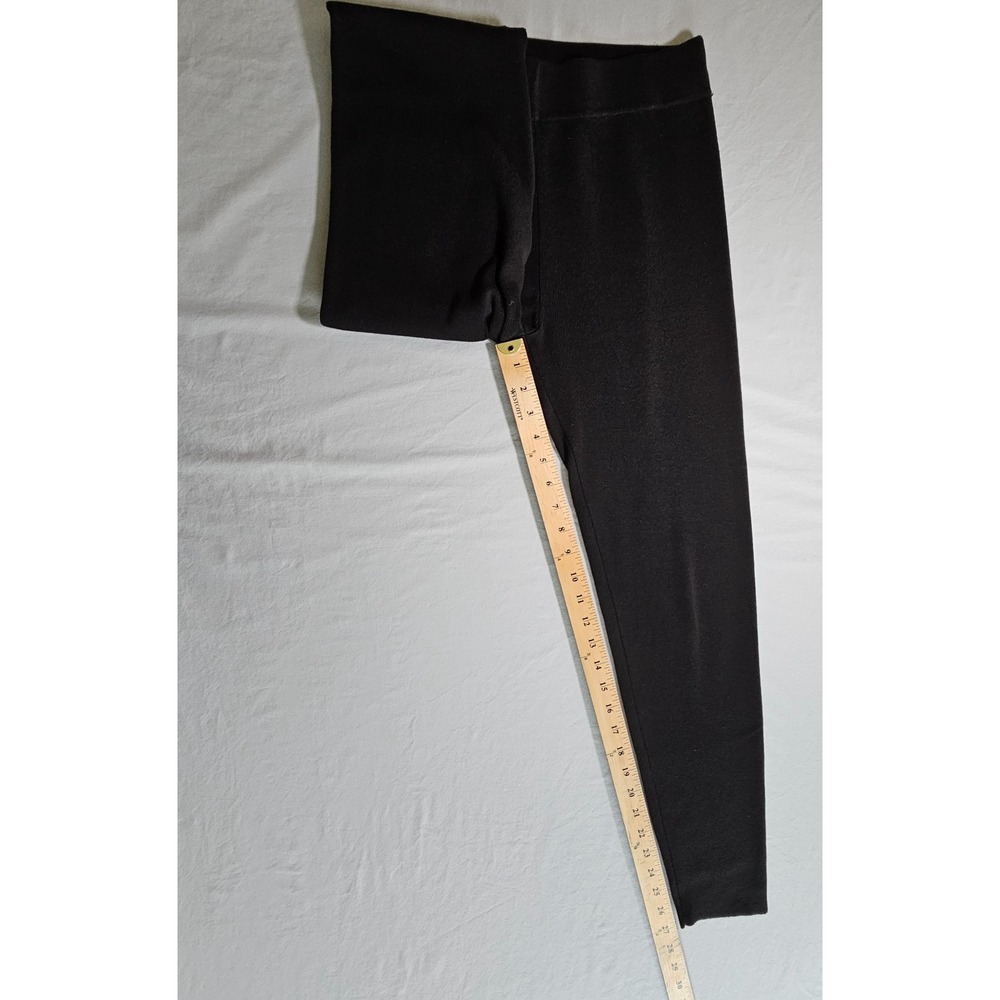 Cable & Gauge Black Knit Ankle Leggings M Elastic Waist Stretch Women's - Picture 9 of 11